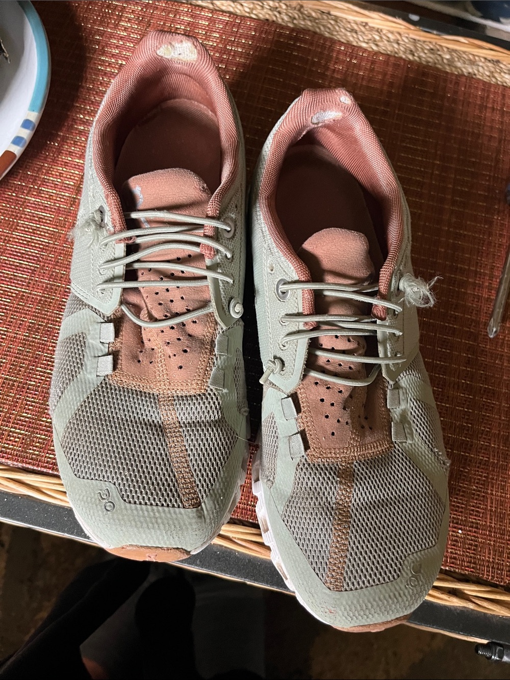 On Running Women's Mint Green and Road Running Shoes on cloud 7W